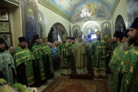 Митрополит Кирилл, епископ Гедеон и епископ Алексий совершили праздничное всенощное бдение накануне престольного праздника нашего собора